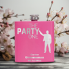 Pink Bachelor Party Flask With The Party One Design