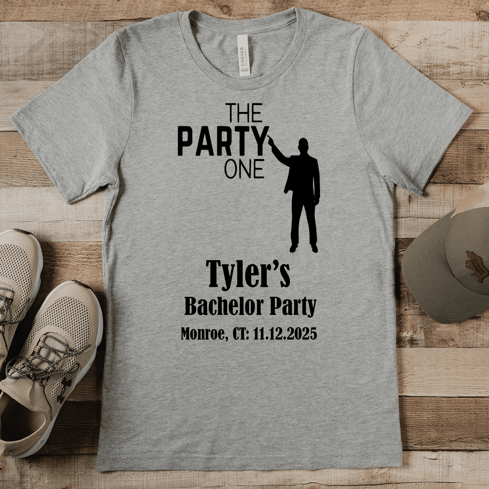 Grey Mens T-Shirt With The Party One Design