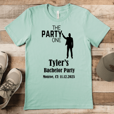 Light Green Mens T-Shirt With The Party One Design