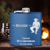 Blue Bachelor Party Flask With The Redneck One Design