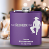 Purple Bachelor Party Flask With The Redneck One Design