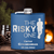 Blue Bachelor Party Flask With The Risky One Design