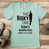 Light Green Mens T-Shirt With The Risky One Design