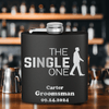 Black Bachelor Party Flask With The Single One Design