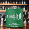Green Bachelor Party Flask With The Single One Design