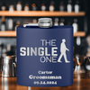 Navy Bachelor Party Flask With The Single One Design