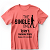 Light Red Mens T-Shirt With The Single One Design