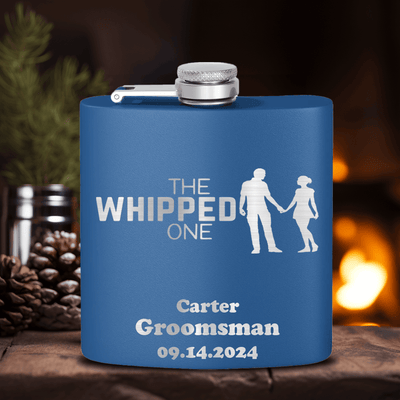 Blue Bachelor Party Flask With The Whipped One Design