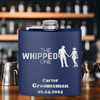 Navy Bachelor Party Flask With The Whipped One Design