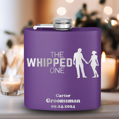 Purple Bachelor Party Flask With The Whipped One Design