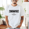 White Mens T-Shirt With Therapist Of The Groom Design