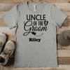 Grey Mens T-Shirt With Uncle Of The Groom Design