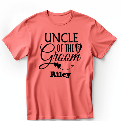 Light Red Mens T-Shirt With Uncle Of The Groom Design