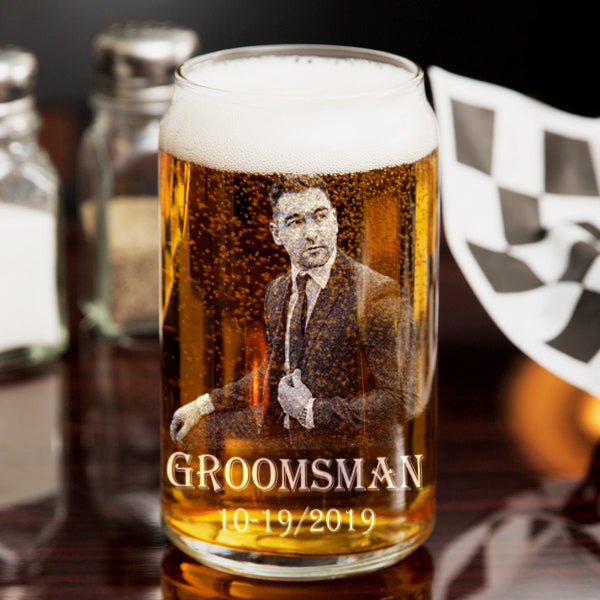 Stanford Personalized Groomsmen Pint Glasses Set of 5 Beer Glasses Beer Lover Gift - Home Wet Bar