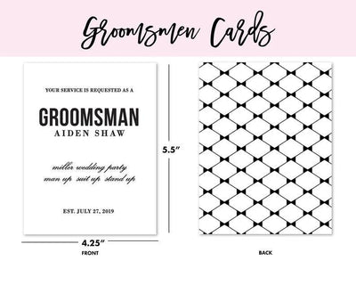 Groomsmen Draft Card