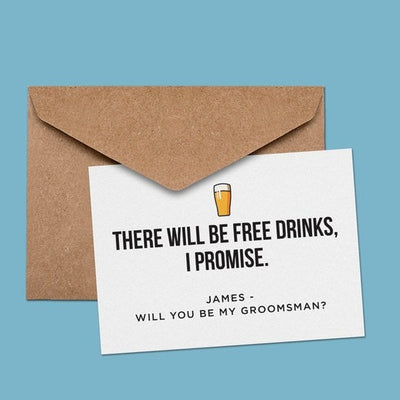 Free Drinks Proposal Card
