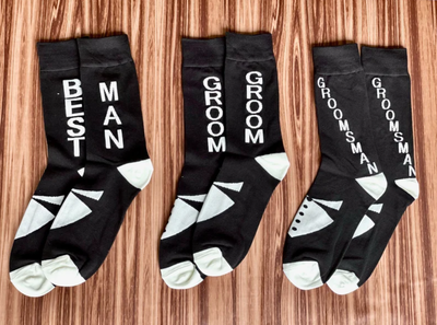 Groomsman Socks And Koozie Set