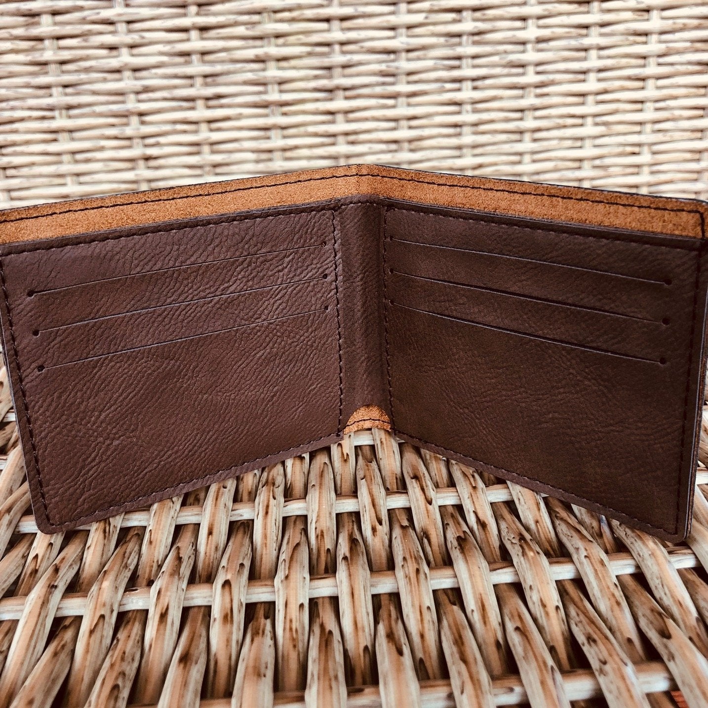 Engraved Brown Leather Wallet ?id=14609738661973