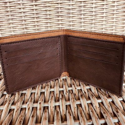 Engraved Brown Leather Wallet ?id=14609738661973