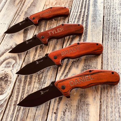 Custom Pocket Knife Engraved Wood Handle ?id=14637649887317