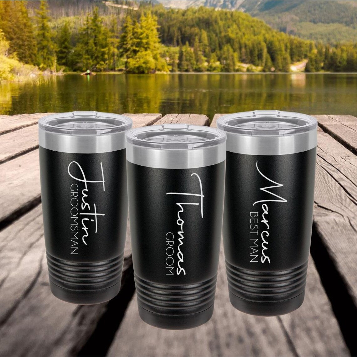Monogram Engraved YETI 10oz Lowball Tumbler Groomsman Gift Best Man Wedding  Party Corporate Coworker Father's Day Personalized 