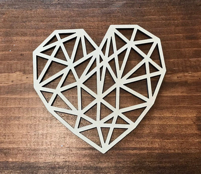 Geometric Heart Coasters