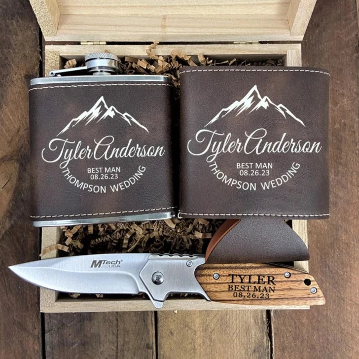 Classy Pocket Knife Gift Set  Free Personalization Today - Groovy Guy Gifts