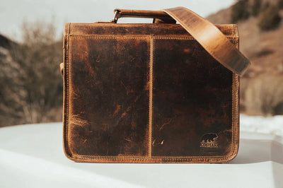 Top Grain Buffalo Leather Briefcase